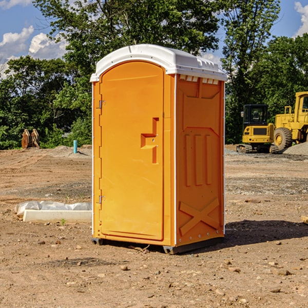 how often are the porta potties cleaned and serviced during a rental period in Descanso California